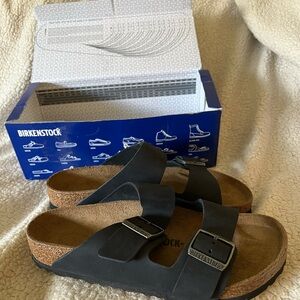 Birkenstock Black Sandals! Two-Strap Design